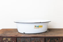 Load image into Gallery viewer, Enamelware Tub Vintage Maid of Honor Porcelain Washing Basin - Eagle&#39;s Eye Finds

