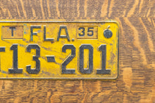Load image into Gallery viewer, Florida 1935 License Plate Vintage Yellow Classic Car Decor T13-201
