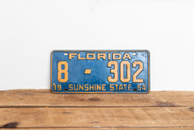 Load image into Gallery viewer, Florida 1954 License Plate Sunshine State Vintage Orange and Blue Wall Decor - Eagle&#39;s Eye Finds
