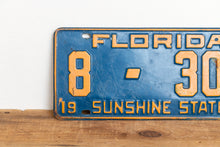 Load image into Gallery viewer, Florida 1954 License Plate Sunshine State Vintage Orange and Blue Wall Decor - Eagle&#39;s Eye Finds
