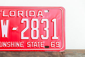 1968 Florida 1969 License Plate Sunshine State NOS 49W-2831