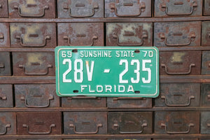 Florida 1970 License Plate Sunshine State Vintage Pasco County FL - Eagle's Eye Finds