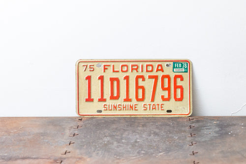 Florida 1975 License Plate Sunshine State Vintage Wall Decor 11D-16796 - Eagle's Eye Finds