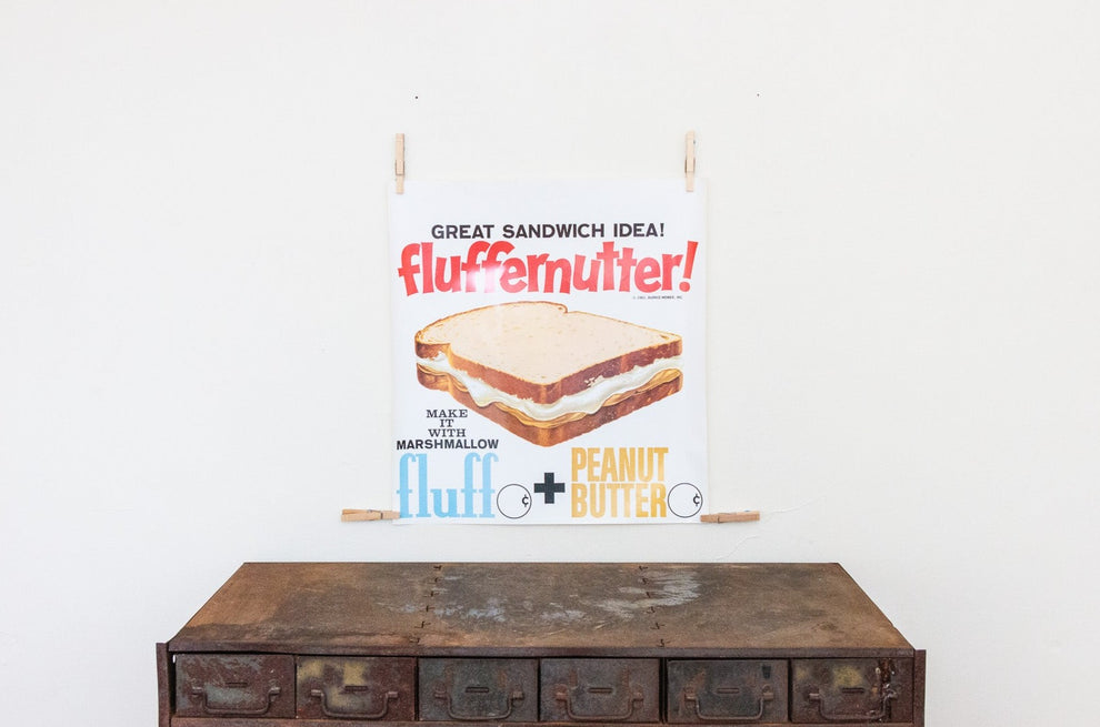 Fluffernutter Marshmallow Fluff Vintage 1960s Advertising Poster ...