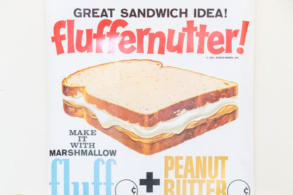 Fluffernutter Marshmallow Fluff Vintage 1960s Advertising Poster