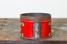 Load image into Gallery viewer, Folger&#39;s Coffee Tin Small Vintage Red Mid-Century Advertising Tin - Eagle&#39;s Eye Finds
