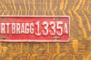 1930s Fort Bragg North Carolina License Plate Topper Vintage NC