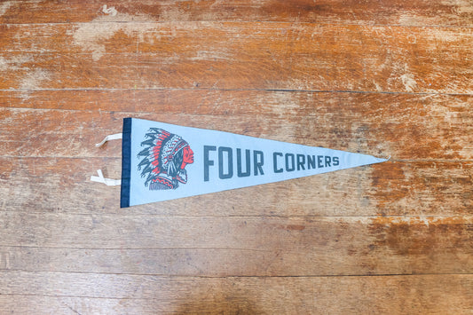 Four Corners National Monument Felt Pennant Vintage Utah Wall Decor