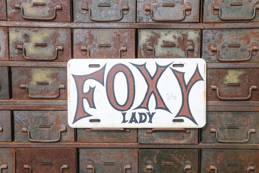 Foxy Lady License Plate Retro Vintage Wall Decor