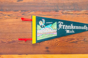 Frankenmuth Michigan Felt Pennant Vintage Black Wall Decor