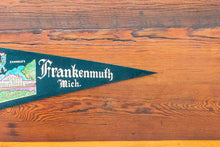 Load image into Gallery viewer, Frankenmuth Michigan Felt Pennant Vintage Black Wall Decor
