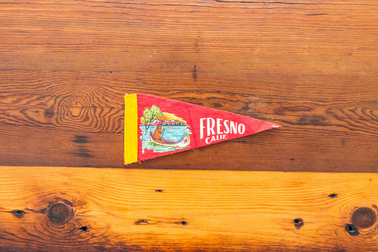 Fresno California Felt Pennant Vintage CA Wall Decor