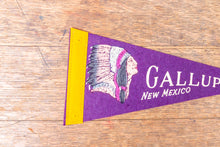 Load image into Gallery viewer, Gallup New Mexico Purple Felt Pennant Vintage NM Wall Decor - Eagle&#39;s Eye Finds
