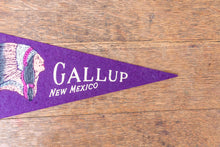 Load image into Gallery viewer, Gallup New Mexico Purple Felt Pennant Vintage NM Wall Decor - Eagle&#39;s Eye Finds
