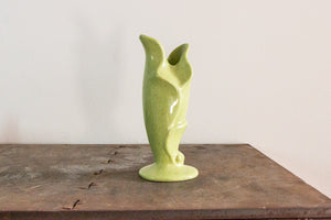 Gilmer Art Pottery Vase Green Vintage