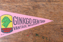Load image into Gallery viewer, Ginkgo Gem Shop Washington Felt Pennant Vintage Mini Pink Decor - Eagle&#39;s Eye Finds
