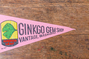 Ginkgo Gem Shop Washington Felt Pennant Vintage Mini Pink Decor - Eagle's Eye Finds