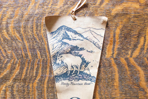 Glacier National Park Leather Pennant Vintage Wall Decor