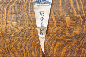 Glacier National Park Leather Pennant Vintage Wall Decor