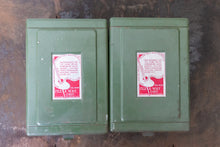 Load image into Gallery viewer, Green File Drawer Set Vintage Industrial Parts or Supply Storage - Eagle&#39;s Eye Finds

