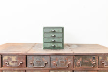 Load image into Gallery viewer, Green File Drawer Set Vintage Industrial Parts or Supply Storage - Eagle&#39;s Eye Finds
