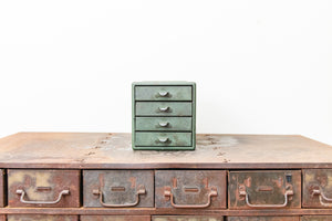 Green File Drawer Set Vintage Industrial Parts or Supply Storage - Eagle's Eye Finds