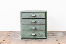 Load image into Gallery viewer, Green File Drawer Set Vintage Industrial Parts or Supply Storage - Eagle&#39;s Eye Finds
