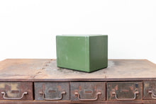 Load image into Gallery viewer, Green File Drawer Set Vintage Industrial Parts or Supply Storage - Eagle&#39;s Eye Finds
