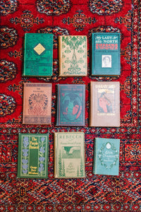 Autumn Book Collection Vintage Earthy Toned Floral Books - Eagle's Eye Finds