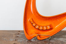 Load image into Gallery viewer, Orange Royal Haegar Mid-Century Ashtray Vintage MCM Ceramic Pottery - Eagle&#39;s Eye Finds
