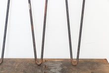 Load image into Gallery viewer, Small MCM Hairpin Table Legs Vintage Modern Industrial Salvage
