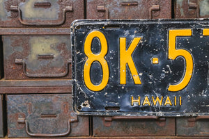 Hawaii 1951 License Plate Vintage Kauai Wall Hanging Decor 8K-570 - Eagle's Eye Finds