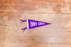 College of the Holy Cross Felt Pennant Vintage Mini University Wall Decor - Eagle's Eye Finds