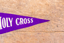 Load image into Gallery viewer, College of the Holy Cross Felt Pennant Vintage Mini University Wall Decor - Eagle&#39;s Eye Finds
