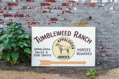 Tumbleweed Ranch Appaloosa Horses Sign Vintage Farmhouse Wall Decor - Eagle's Eye Finds