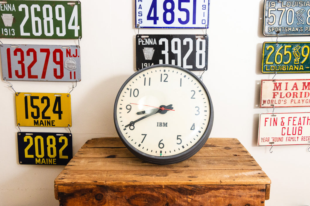 IBM School Clock Vintage Modern Industrial Wall Decor - Eagle's Eye Finds
