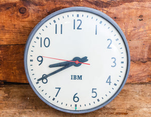 IBM School Clock Vintage Modern Industrial Wall Decor - Eagle's Eye Finds