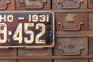 Idaho 1931 License Plate Vintage Black Wall Hanging Decor - Eagle's Eye Finds