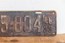 Load image into Gallery viewer, Illinois 1933 Rusty License Plate Vintage Brown Wall Decor 525-804 - Eagle&#39;s Eye Finds

