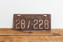 Load image into Gallery viewer, Illinois 1935 Rusty License Plate Vintage Brown Wall Hanging Decor 287-228 - Eagle&#39;s Eye Finds
