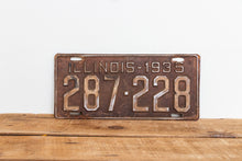 Load image into Gallery viewer, Illinois 1935 Rusty License Plate Vintage Brown Wall Hanging Decor 287-228 - Eagle&#39;s Eye Finds

