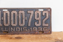 Load image into Gallery viewer, Illinois 1936 Rusty License Plate Vintage Brown Wall Hanging Decor 1000-792 - Eagle&#39;s Eye Finds
