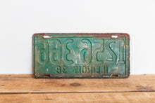 Load image into Gallery viewer, Illinois 1938 License Plate Vintage Black Wall Hanging Decor 1256-366 - Eagle&#39;s Eye Finds
