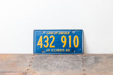 Load image into Gallery viewer, Illinois 1960 License Plate Vintage Orange and Blue Decor 432-910 - Eagle&#39;s Eye Finds
