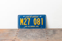 Load image into Gallery viewer, Illinois 1960 Municipal License Plate Vintage Orange and Blue Decor - Eagle&#39;s Eye Finds
