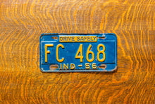Load image into Gallery viewer, 1956 Indiana License Plate Vintage Blue Wall Decor Drive Safely
