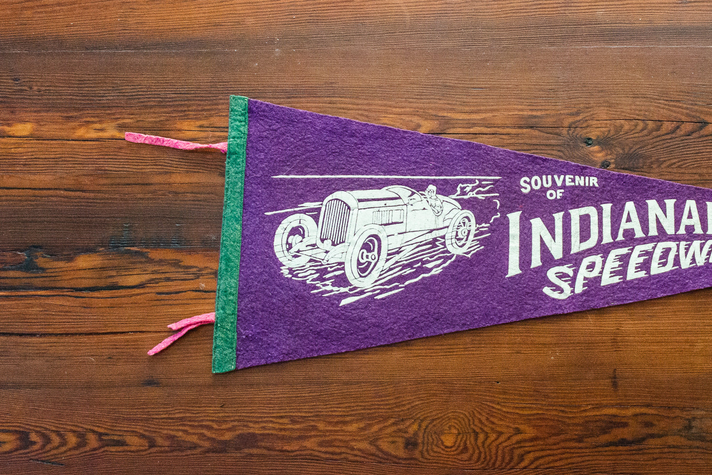 Early Indy 500 Felt Pennant Vintage Indianapolis Speedway Racing Collectible