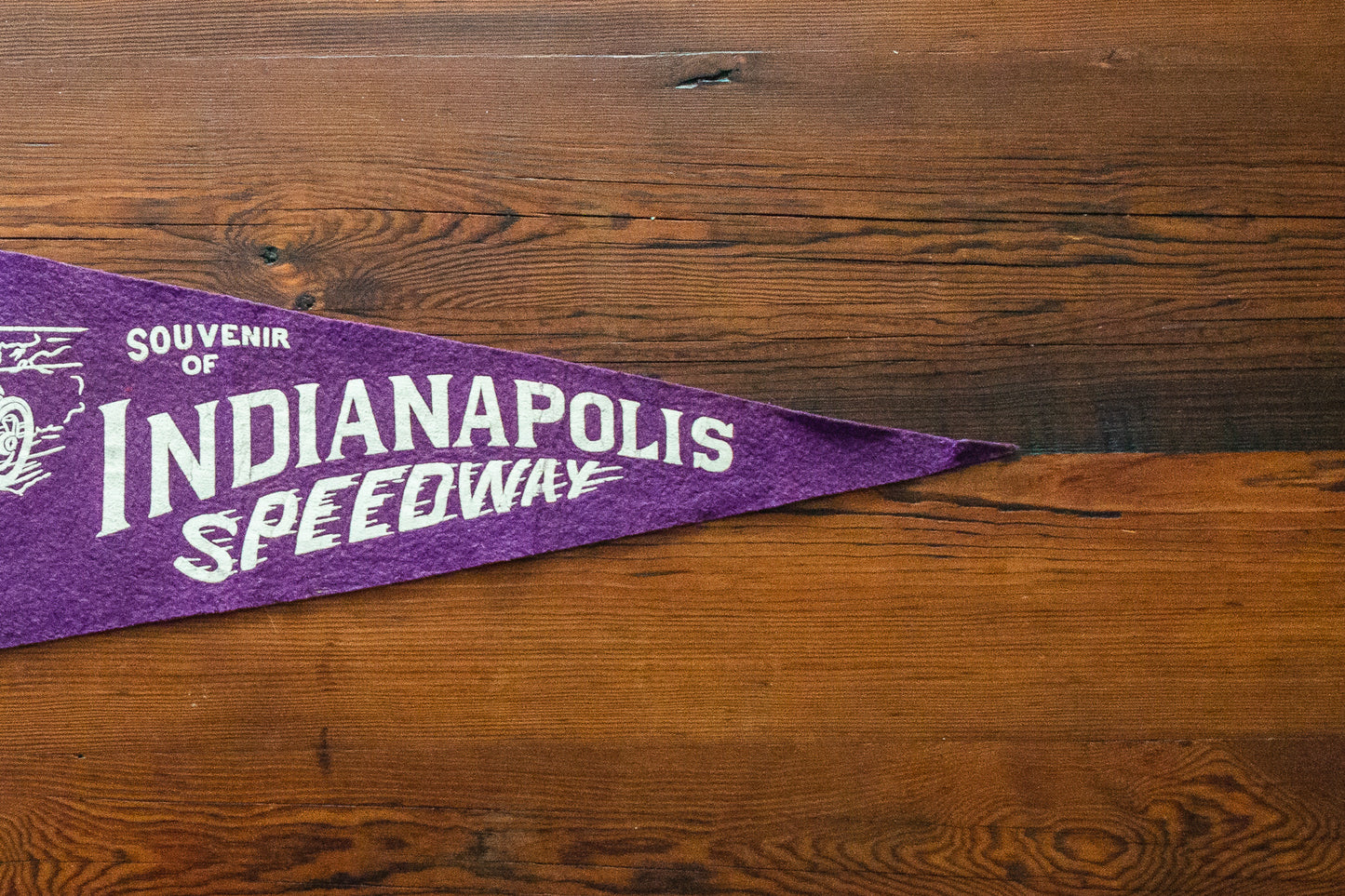 Early Indy 500 Felt Pennant Vintage Indianapolis Speedway Racing Collectible