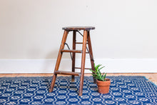 Load image into Gallery viewer, CrackerJac Industrial Step Stool Vintage Wooden Furniture
