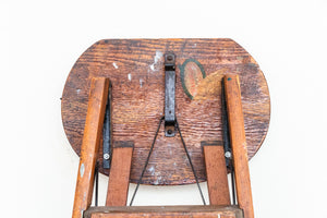 CrackerJac Industrial Step Stool Vintage Wooden Furniture